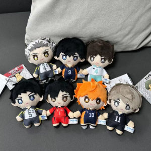 Mini Haikyuu Plush Toy Volleyball Stuffed Doll Hinata Shoyo Tobio Kageyama Yu Nishinoya Plush Pendant Keychain Toy For Gift 10cm