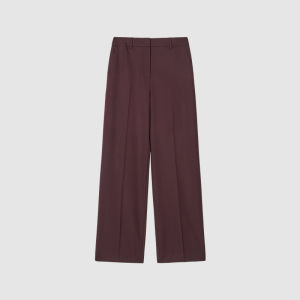 ICICLE | Wool Elastic Gabardine Wide Leg Pants for Autumn