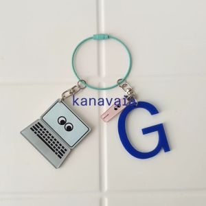 Kanavaia Customizable Letter Acrylic Keychain - Set 9 (Office Essentials)