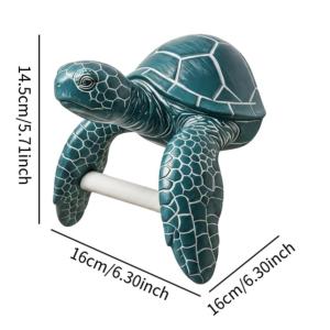 MagiDeal | 3D Printed Turtle Paper Holder Tissue Hanger Wall-Mounted Paper Towels Holdler Bathroom Decor Coastal Beach Themed Decor