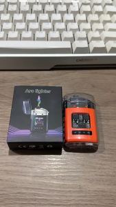 Transparent Dual Arc Plasma Lighter Windproof USB C Charging Battery Percentage LED Lights