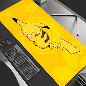 Bandai | Computer Mouse Pad Gaming P-Pokemons P-Pikachus Mousepad Large Mouse Pad Gamer Keyboard Pad XXL PC Desk Mat Tapis Souris