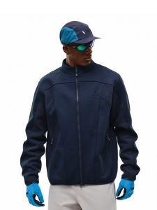 FPA | Waffle Stitched Retro Leisure Jacket with Stand Collar and Zipper Front for Couples