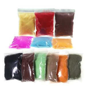 2 Bags Hares Ice Dub Rabbit Hair Fiber Fly Tying Material Nymph Scuds Ice Wing Fiber Thorax Dubbing Yarn Flash Sparkle Adding