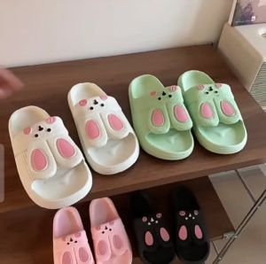 BL-8188 Sandal Selop Jelly Cute Rabbit Wanita Slip On Import PVC