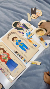 Bộ Ghép Hình Bằng Gỗ Bộ Phận Cơ Thể Người  Đa Lớp – Đồ Chơi Rèn Luyện Não Bộ 2025