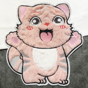 ตัวอักษรป�้วยน่ารักสำหรับเด็ก ผ้าปะติดสำหรับเสื้อผ้าเด็กแบบยืดหยุ่นขนาดใหญ่ ลายการ์ตูน ผ้าขนแกะ วัสดุสำหรับเย็บเสื้อผ้า