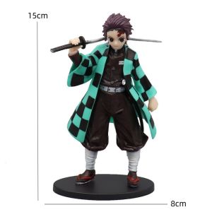 Bandai | New Anime Figure Demon Slayer Figure Kimetsu No Yaiba Doll Tanjiro Nezuko Zenitsu Figure Inosuke Warrior Action Figure Model Toy