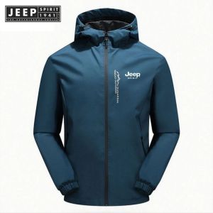 Jeep Spirit 1941 estd jacket for mens autumn hiking outdoor sports waterproof and windproof hiking hooded work jacket