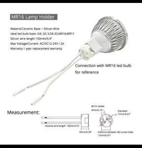 5pcs/lot GU10 MR11 G4 GU5.3 GY6.35 MR16 with Clip LED Bulbs Holder Halogen Socket Pottery and Porcelain Lamp Bases