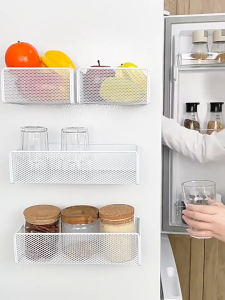 【SG Stock】 Kitchen Magnetic Storage/Shelf Refrigerator Side Magnetic Storage/Artifact Gap Magnetic Hanging Basket