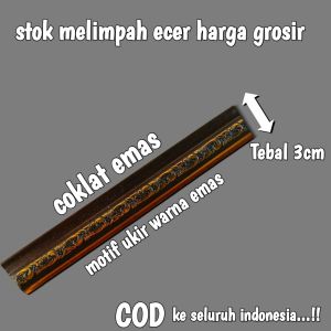 fiber batangan 3cm panjang 35 centi meter / lis plavon / figura 3d / batangan pigura ukir