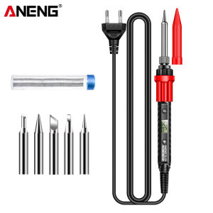 ANENG | ANENG Digital Electric Soldering Iron 60W Adjustable Temperature 180-520°C Large Screen SL105 Repair Welding Repair Tool 220V/EU