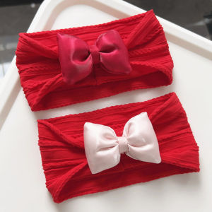 หมวกเด็กผ้าฝ้ายผสมสีแดงอ่อนแบบบางยางยืดพร้อมโบว์ผีเสื้อสำหรับผู้หญิง หมวกเด็ก หมวกฤดูใบไม้ผลิ หมวกฤดูร้อน หมวกฤดูใบไม้ร่วง หมวกฤดูหนาว