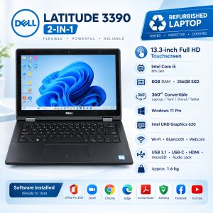 [Preloved]💻Dell Latitude 3390 2-in-1|Intel Core i5 8th Gen|Touchscreen|overall A grade condition laptop 😍🔥