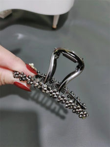 Luxurious Hair Claw Clip Diamond Design Trendy Small Audience Hair Claw Clip Mid-Sized Bangs Claw Clip Korean Style Fashion Accessories