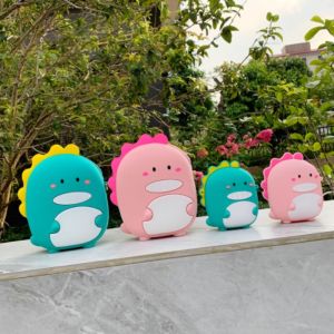 Cute Dinosaur Silicone Bag Boys Girls Kindergarten Casual Bag Cartoon Dragon Baby Nursery Leisure Bag Boys Girls Hang Rope