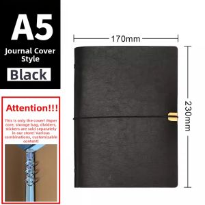 A5 Soft Leather Ring Binder Girl High Aesthetic Notebook Cover Customizable Logo Multifunctional Leather Surface Scrapbooking Book