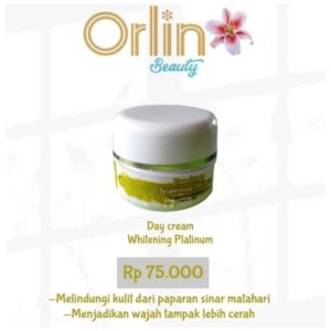 Day Cream Brightening Platinum / Krim siang Orlin Beauty Skincare bpom