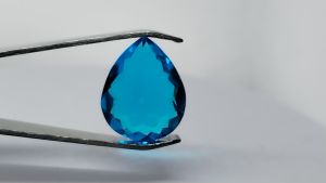 Natural Aquamarine Brazil 12.90 Ct Blue Pear Cut Loose Gemstone