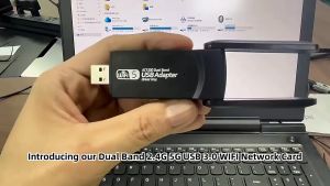 1300Mbps wifi6 nirkabel bebas driver laptop komputer desktop komputer 5g penerima pintar penerima USB pemancar dual-band menerima Wifi