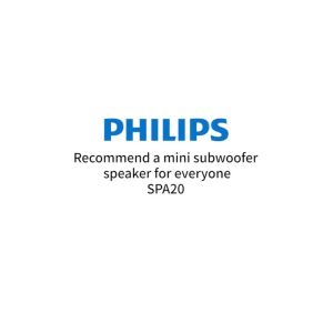 Philips | Philips SPA20 Bluetooth 5.3 Wireless Speaker 2.0 Channel 8W Output USB-Powered Wooden Cabinet for PC Laptop Smartphone