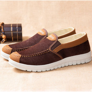 Giày Lười Nam Vải Giày Mọi Nam Giày Sục Nam Vải Khâu AL1125 Phong Cách Hàn Quốc Êm Chân