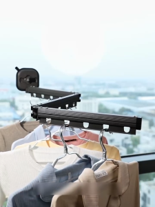 Wall Mounted Drying Rack For Clothes Folding Clothes Drying Rack Collapsible Drying Racks for Laundry Load Bearing 10kg Retractable Clothes Hanger with Hanging Holes Space Saver for Balcony Bathroom Bedroom