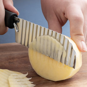 Knife Wavy Crinkle Cutter Chopper Vegetable Potato Slicer for French Fries Kitchen Tool