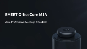 EMEET M1A Zoom-Certified USB Speakerphone 2 Mics Full Duplex Noise Cancellation Portable for Meetings & Home Office