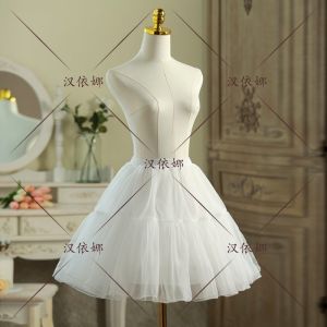 Váy Ngắn Phong Cách Lolita Mềm Mại Có Khóa Kéo Hàng Ngày Không Xương Nửa Thân Váy Xếp Ly Polyester Váy Xếp Ly Bằng Vải Polyester