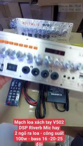 MẠCH LOA KÉO XÁCH TAY 100W 2 NGÕ RA LOA V502HL