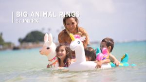 Prosun Intex Crocodile Inflatable Animal Swim Ring Children Age 3 - 6 Pool Float Floaties (WSAR - Alligator)