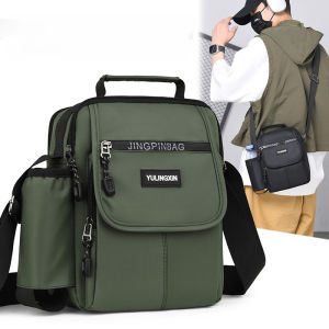Mens Sporty Square Shoulder Bag - Durable Soft-Sided College Style Crossbody Bag with Multi-Functional Pockets