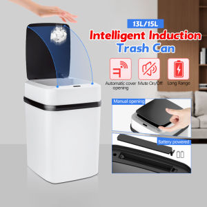 ถังขยะระบบเซนเซอร์ 13/15L ถังขยะอัจฉริยะ ถังขยะเปิดปิดอัตโนมัติ Sensor waste ถังขยะอัตโนมัติ ถังขยะอัจฉริยะแบบเซ็นเซอร์ ถังขยะอัจฉริยะสำหรับใช้ภายในบ้าน