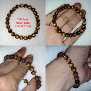 Gelang Tali Arus Rotan Laut Sejenis Akar Bahar Bulat Butir 8 mm Elastis Gelang Kesehatan Anti Radiasi