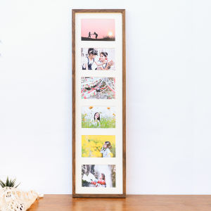 รูปภาพขนาดใหญ่ 6 ช่อง วัสดุไม้แท้ สไตล์อเมริกัน รูปภาพขนาดเล็ก รูปภาพพร้อมกรอบรูป 6 ช่อง ชุดกรอบรูป 6 ช่อง