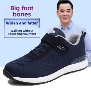 Spring Autumn Mens Walking Shoes Breathable Mesh Soft Bottom Anti-slip Wide Comfortable Dad Sports Shoes Casual Footwear