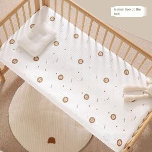 120*60CM Baby Bed Sheet Pure Cotton Patchwork Bed Sheet Baby Mattress Cover Newborn Childrens Seasonal Bed Sheet Cover 2024