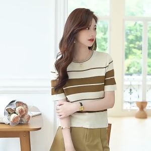 Port Shop Women's Blouses: 2025 New Arrivals Knitted Tops for Summer