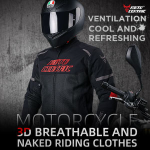 MOTOCENTRIC Motorcycle Jacket Men Women Breathable Mesh Motocross Racing Jacket With CE Protective Pads Motorbike Jacket Summer Motorcyclist Jacket Anti-fall