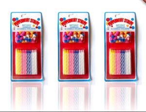 Lilin Ulang Tahun / Lilin Peppermint / Lilin ulir isi 24pcs