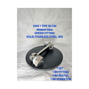 SPIDER FITTING TIPE 20 CM KAKI 1 BRAKET KONEKTOR JEPIT KACA CURTAIN WALL STAINLESS STEEL 304