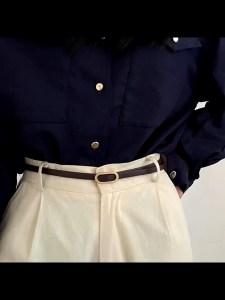 Đai váy thắt lưng Foru bản nhỏ đơn giản phối blazer dây nịt nữ trang nhã đi làm bản 0.9cm TL22