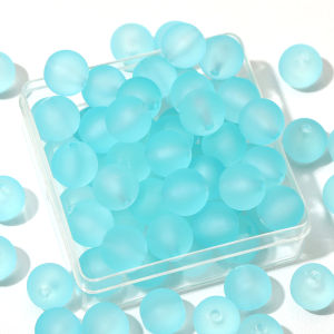 8/10/12mm Pastel Rubber Feel Acrylic Round Beads Loose Beads for Sewing Garment Embellishment Apparel Decor DIY Craft Supplies