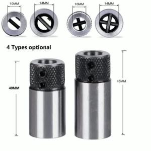 1Pcs Woodworking Drill Row Cross Sleeve Clamp Base Steel Drill Sleeve For Wood Drill Bit 20x40L/20x45L Drilling Rig Collet Chuck