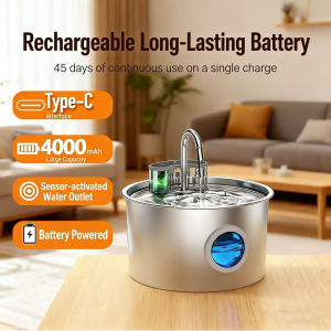 3.2L không dây nước tự động cho thú cưng Dispenser dung tích lớn 4000mAh pin sạc USB mèo nước uống waterer với phần tử Lọc