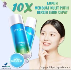 Ryoki Face Toner Mencerahkan Wajah Glowing Muka Toner Hydrating Penghilang Bekas Jerawat Oil Control dan Pelembab Wajah BPOM