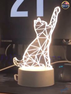 3D Creative USB Night Light Home Bedroom Decoration Table lamp Lampu Hiasan Bilik Tidur Led USB家居卧室创意桌灯3D亚克力小夜灯 A02-A50