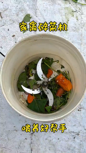 Grass crusher feeding chicken duck goose household fully automatic mixer bucket type vegetable crusher high-power breeding electric vegetable beater